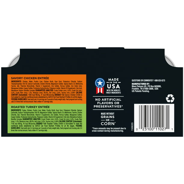 Sheba Wet Cat Food for Adult Cat Pate Variety Pack, Savory Chicken