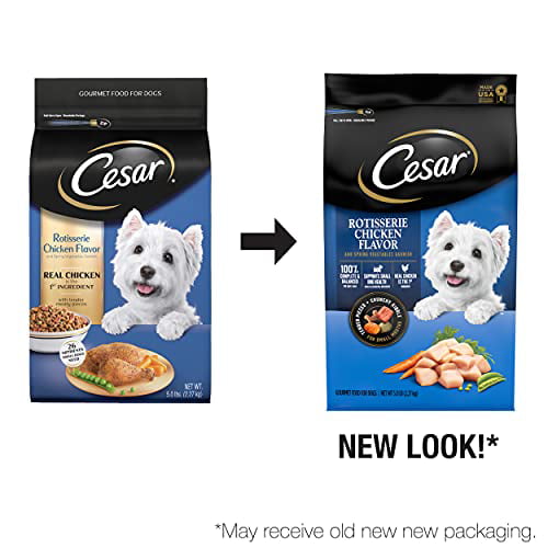 CESAR Rotisserie Chicken with Spring Vegetables Garnish Dry Dog Food